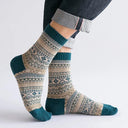 Vibrant Wool Socks for Men Retro Warmth and Style Winter