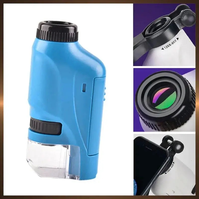 Mini Pocket Microscope Kit LED Light - OurLum.com