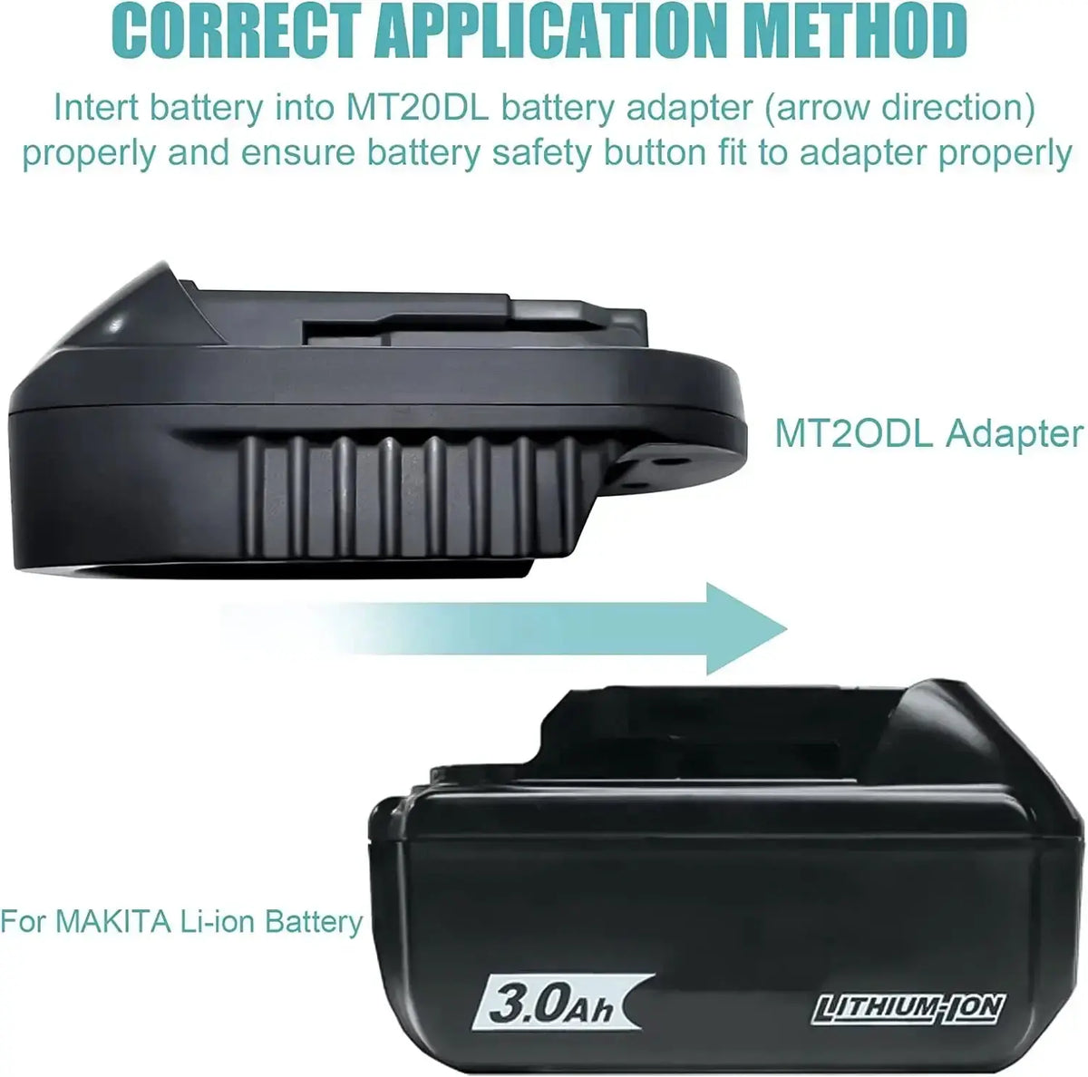 MT20DL Battery Adapter for Makita to DeWalt Tools
