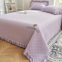 Luxury Soft Comfortable Knitted Cotton Ruffle Bedspread Set