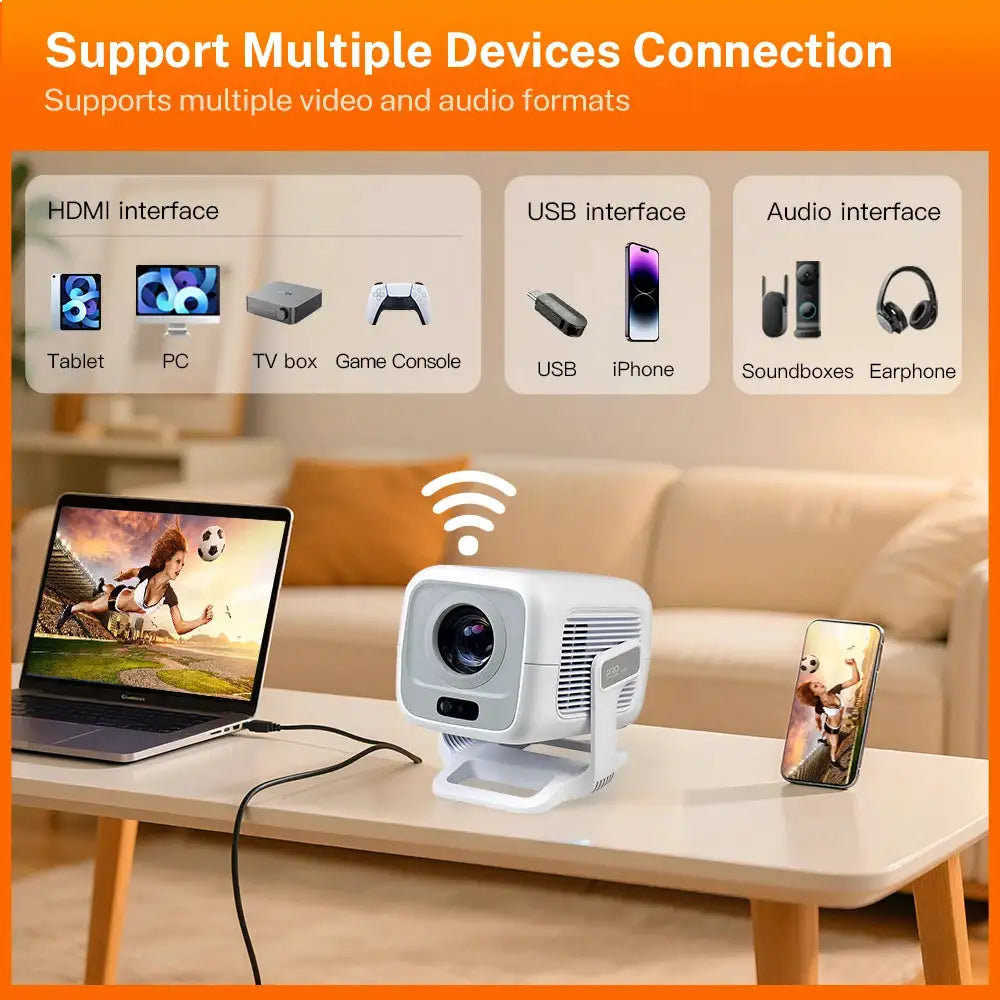 Auto Focus Projector Native , Android Video Decoding, Portable — product view 3