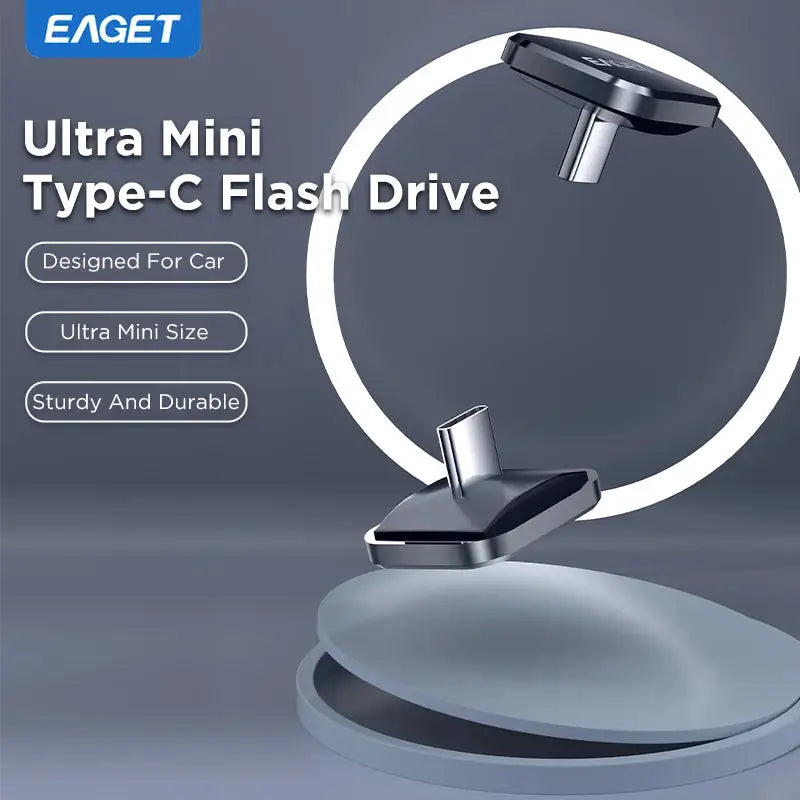EAGET Mini Car Type-C USB Flash Drive Plug&Play Portable — product view 3