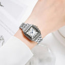 Square Roman Calendar Quartz Watch for Elegant Women Timepiece