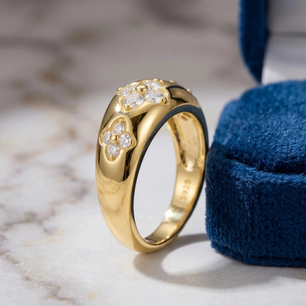 Moissanite Silver Engagement Ring — product image 3