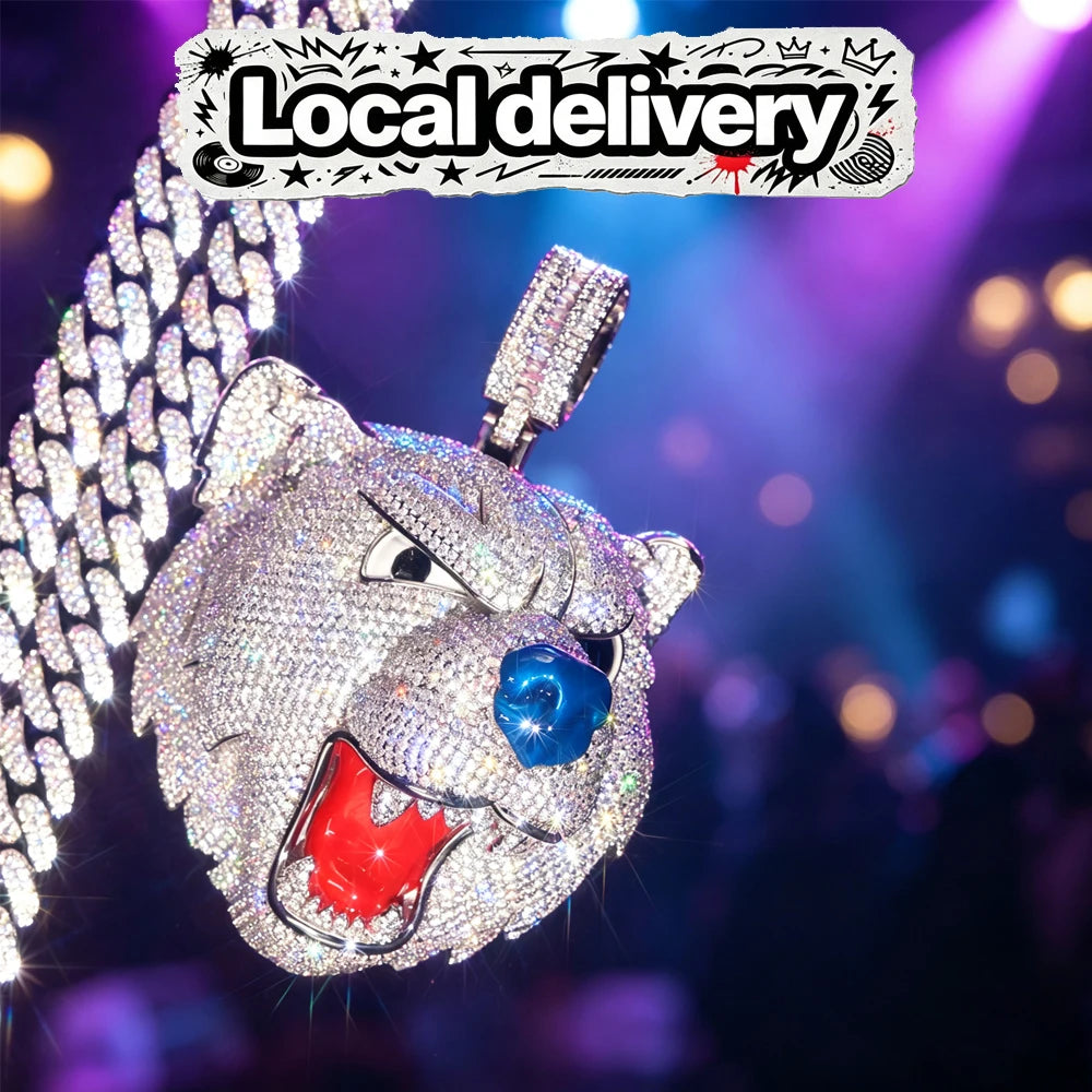 Iced Out Roaring Tiger Head