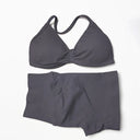 Seamless Yoga Set Women Strappy Bra High Waist