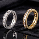 Luxury Zircon Full Circle Couple Ring