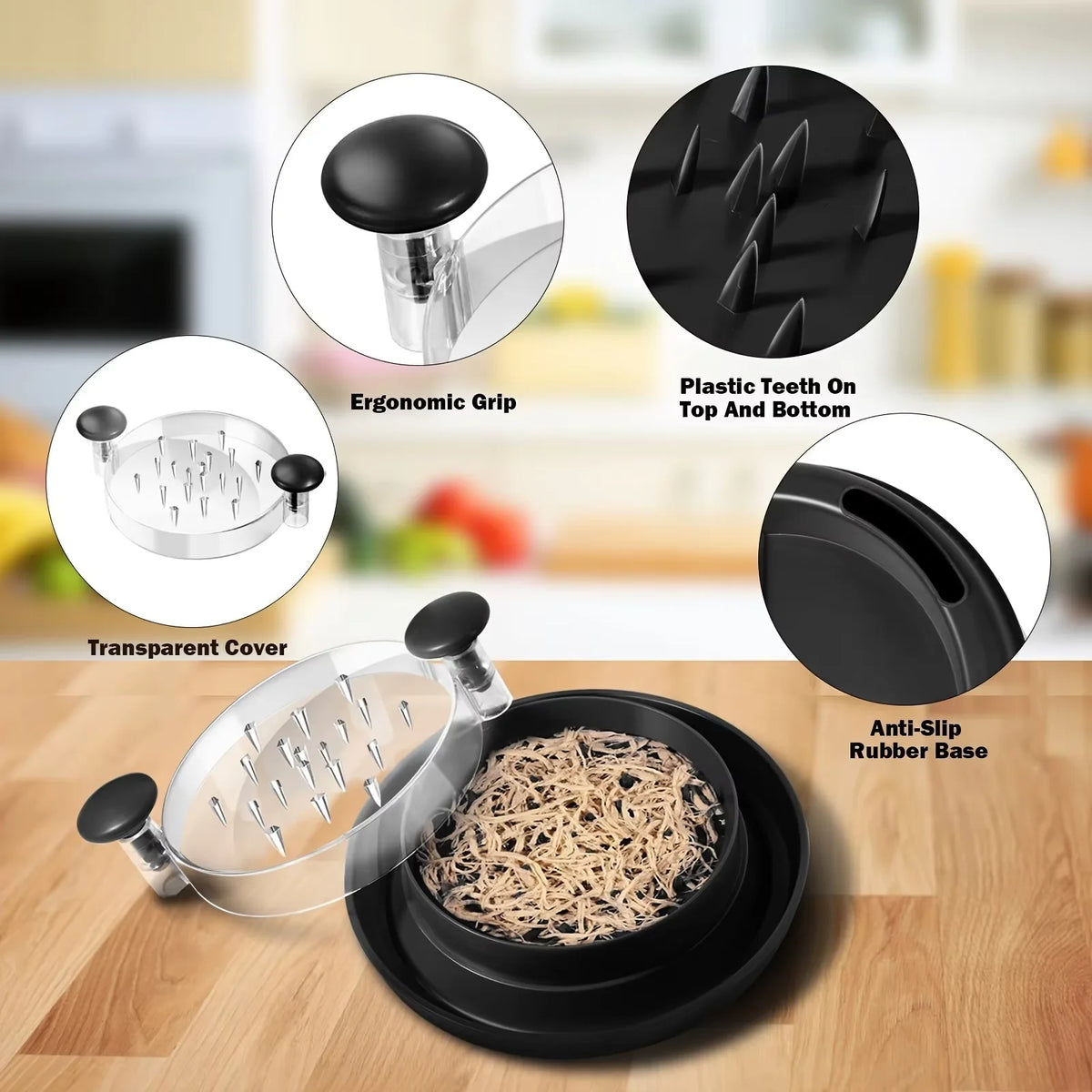 Chicken Shredder Non-Slip Meat Grinders For Pork Beef Cooked — product view 6