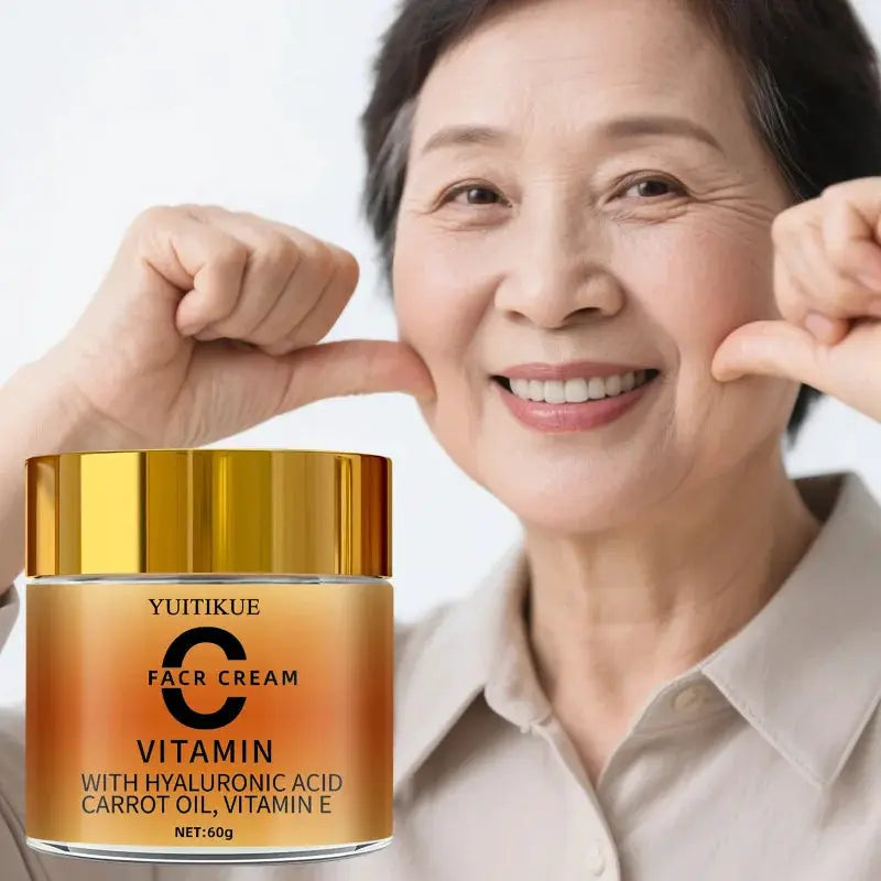 60g Vitamin C Cream with Ascorbic Acid Hyaluronic Acid Carrot Oil Keeps skin hydrated, moisturizes and provides long-lasting hyd