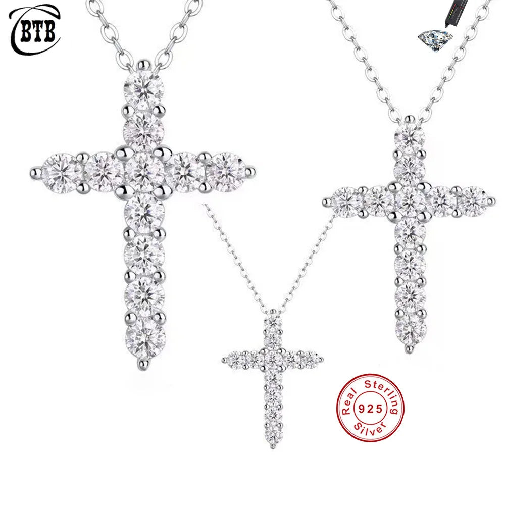 Moissanite Pendant Necklace in Sterling Silver Cbtb — product view 1