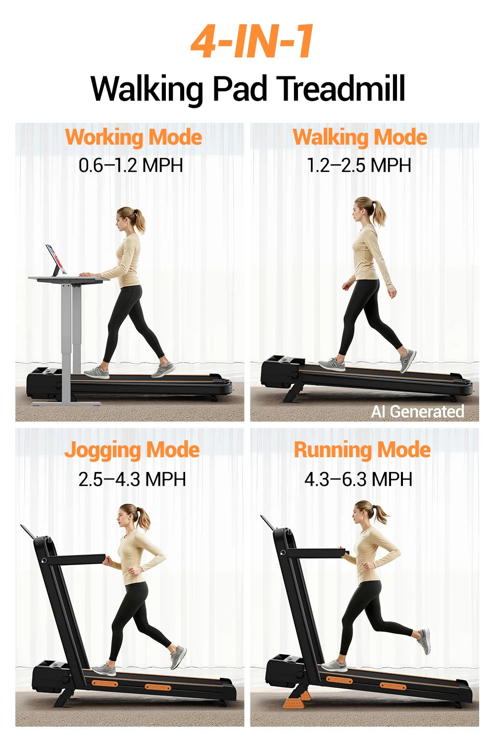 ROBORE X5F Foldable Incline Treadmill