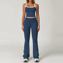 Women 2pc Fitness Set High Waist Bell Bottoms