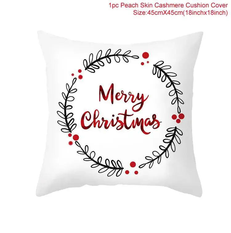 Cozy Merry Christmas Cushion Cover for Holiday Decor Gifts