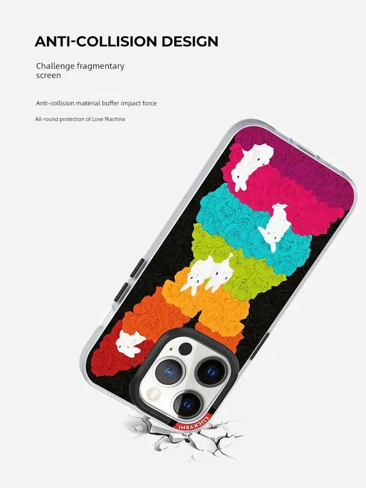 Lanwk Apple iPhone 14 Pro Max ILOVEYOU Rabbit Case