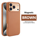 Magnetic Leather IPhone Case - Shockproof Magsafe