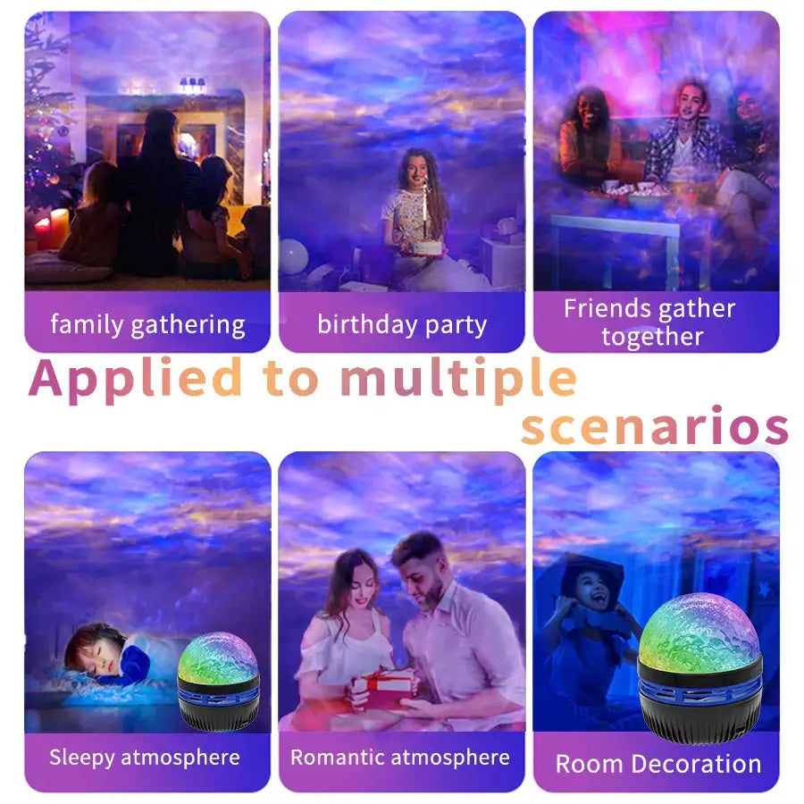 Galaxy Projector RGB Star Projector USB Powered Remote Control Night Light Lamp for Birthday Gifts Holiday Party Room Decoration