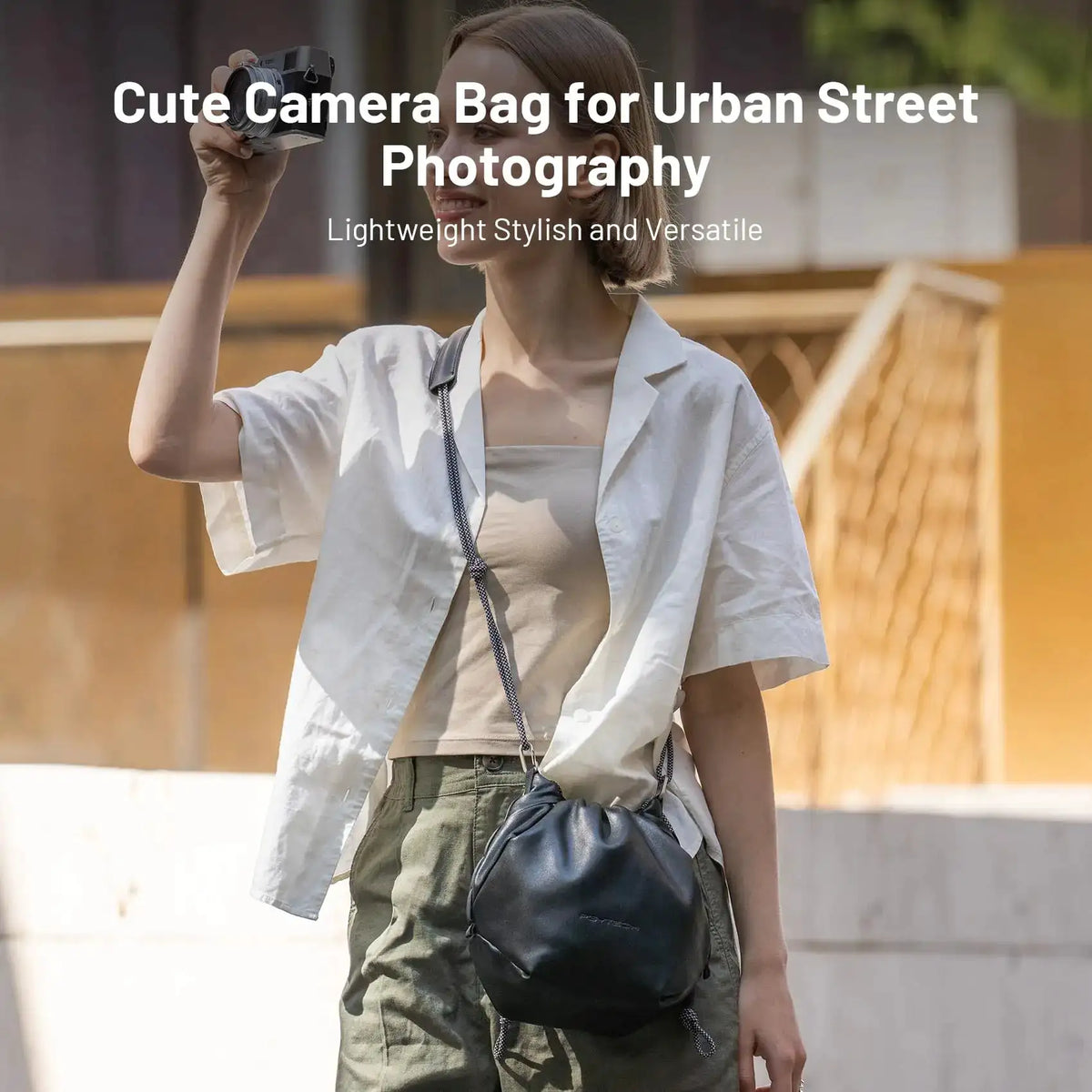PGYTECH OneGo Drawstring Bag Mirrorless Camera Bag SLR Storage Lens Shoulder Bag Camera Case For Fujifilm Canon Sony Nikon