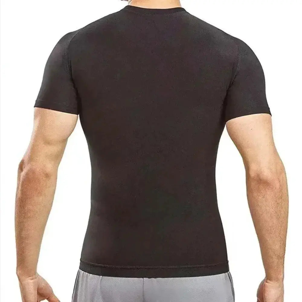 Men's Heat Trapping Sweat Vest and Compression Shirt Set