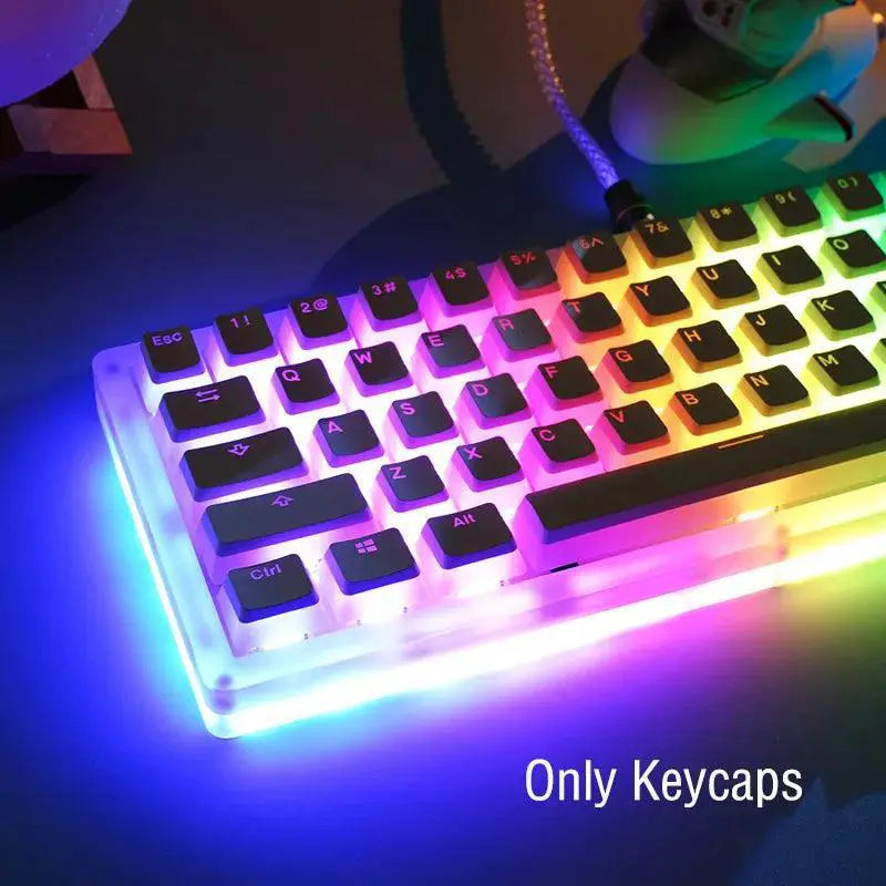 Enhanced Gaming Pudding Keycaps Dual Color RGB Backlit Set