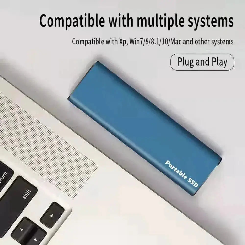 Portable 2TB External SSD Drive With Fast USB Connectivity