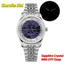 Watchdives WD1954 Men Watches Tiger Eye Stone Dial VH31 Sweep Quartz Watch Ar Sapphire Lumes BGW9 100M Waterproof Luxury Relojes