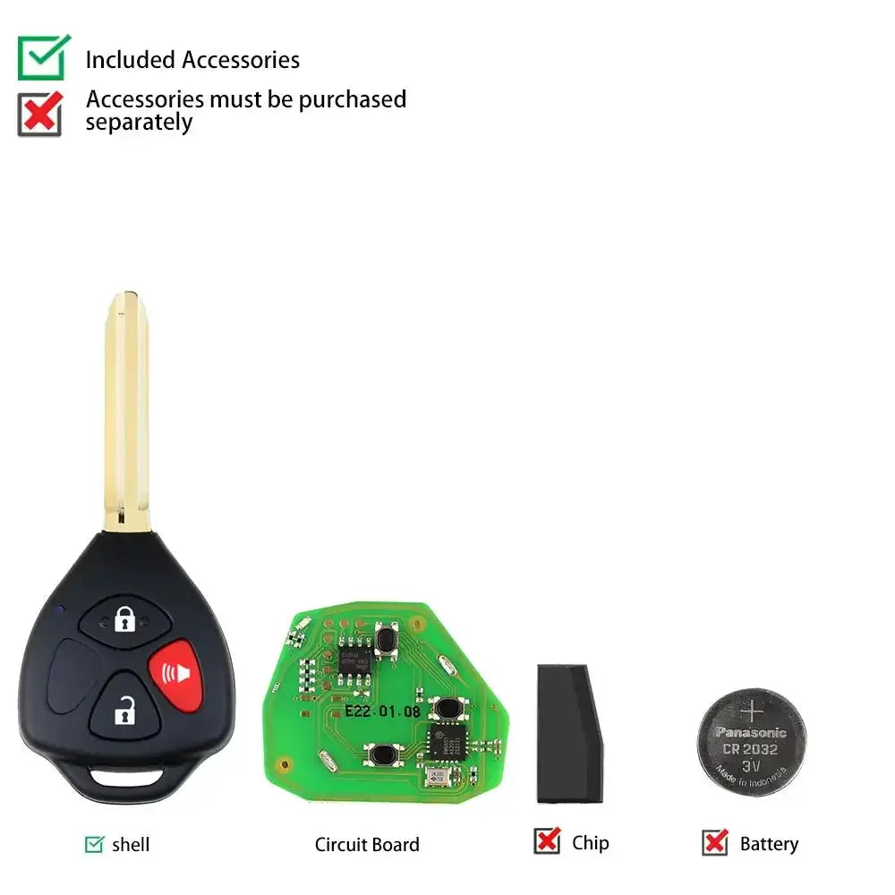 Xhorse XKTO04EN Wire Universal Remote Key For Toyota 10pcs