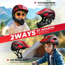 VICTGOAL Kids Detachable Full Face Bicycle Helmet Child Sports Safety Cycling Protection for Balance Bike Roller Skating Caps