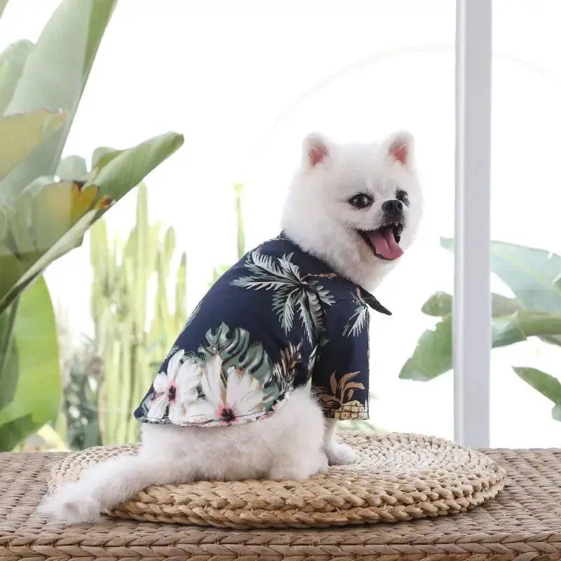 Hawaiian Style Pineapple Print Dog Shirt For Pets Summer Fun