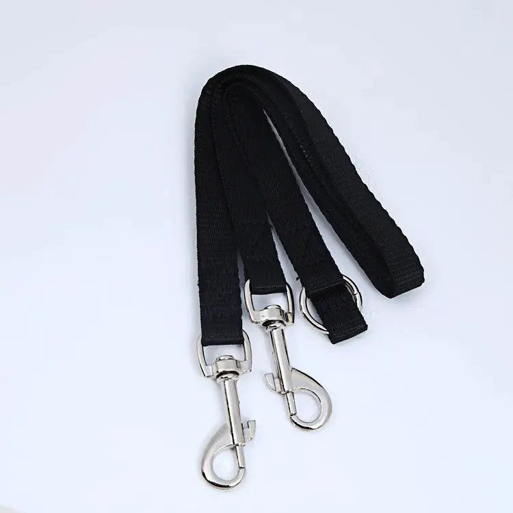 Double Dog Leash Coupler Nylon Lead For Walking Two Dogs