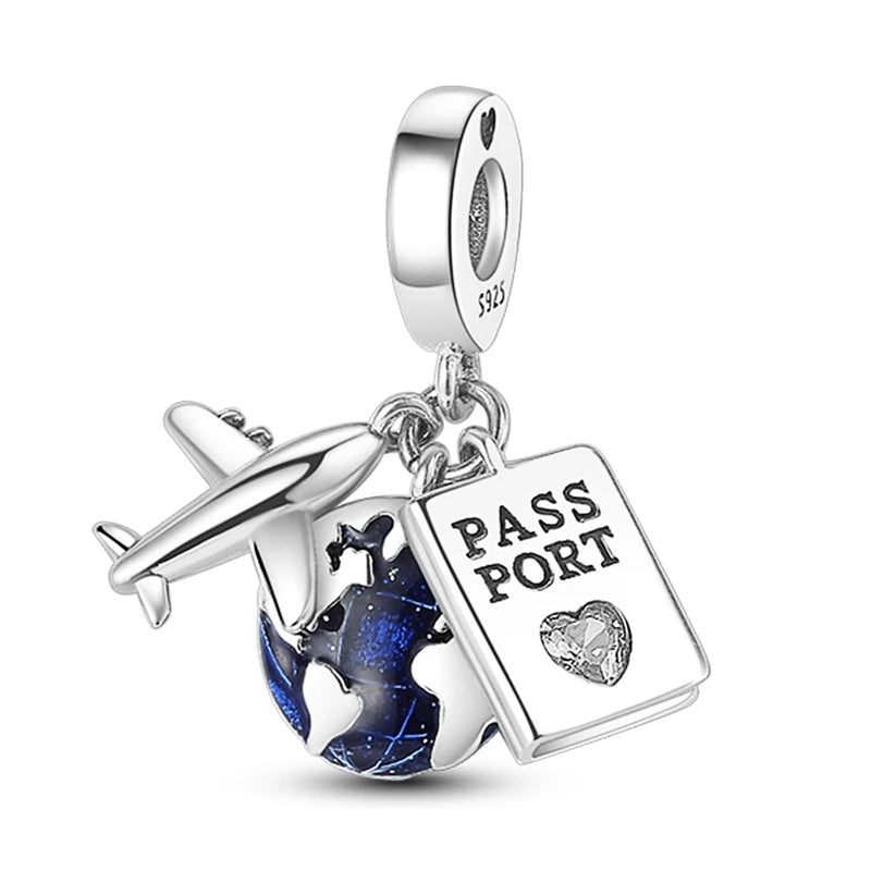Sterling Silver Blue Charm Whale