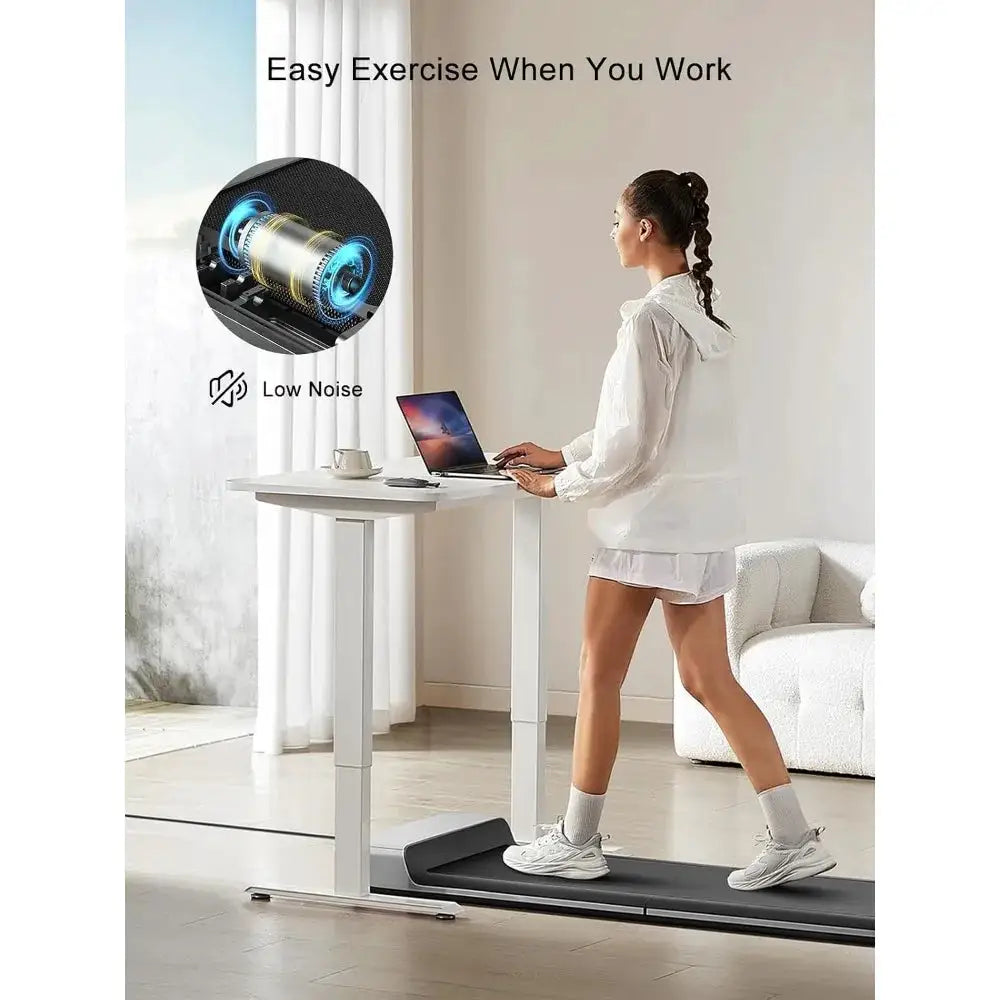 Foldable Walking Pad Treadmill, Compact for Under Desk Use, Space-Saving Design