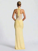 Elegant Backless Midi Dress for Evening