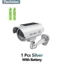 Solar Panel Dummy Camera Affordable Home Security LED Flashing