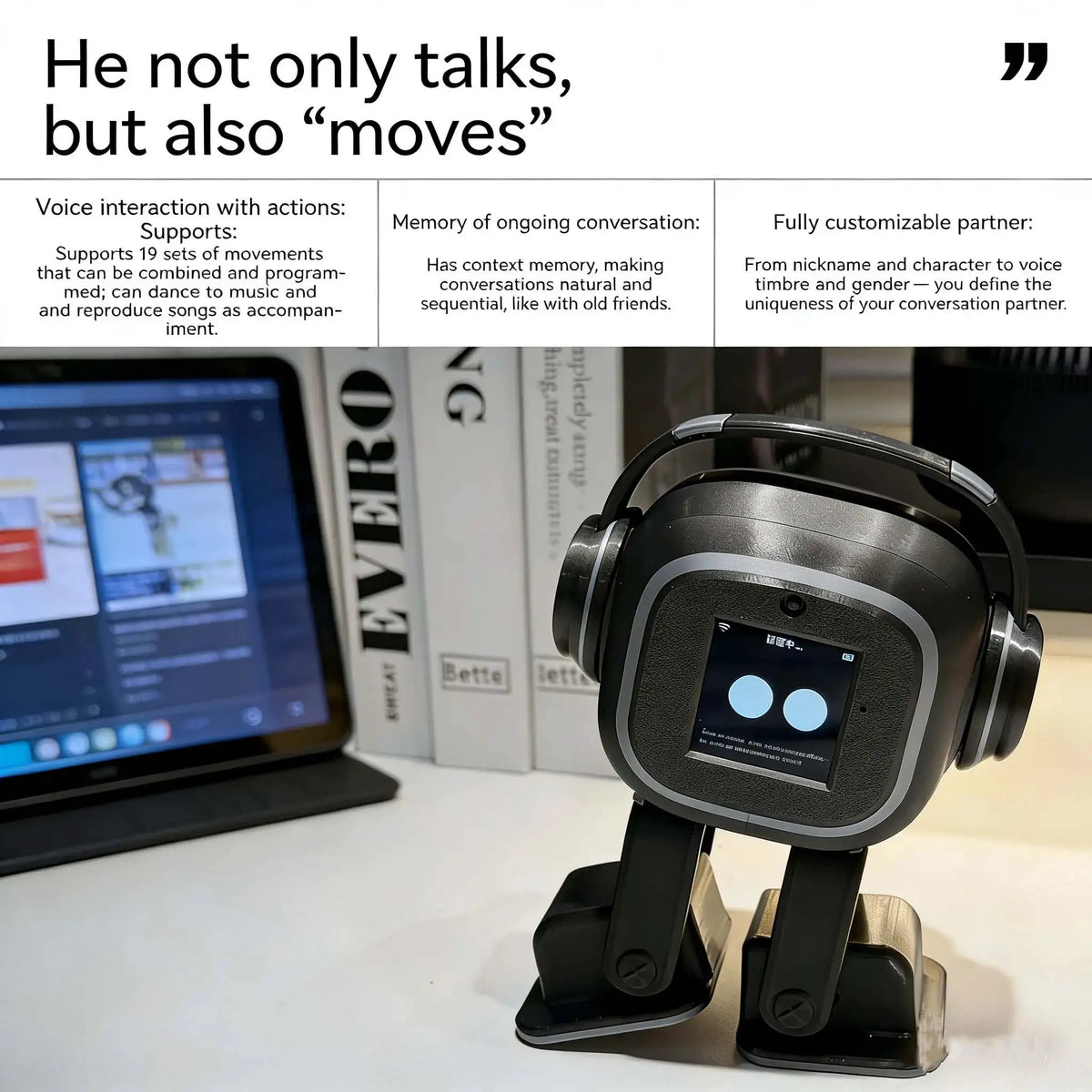 EMO Interactive AI Desktop Robot Multilingual Chat Companion For Professionals - product image 3