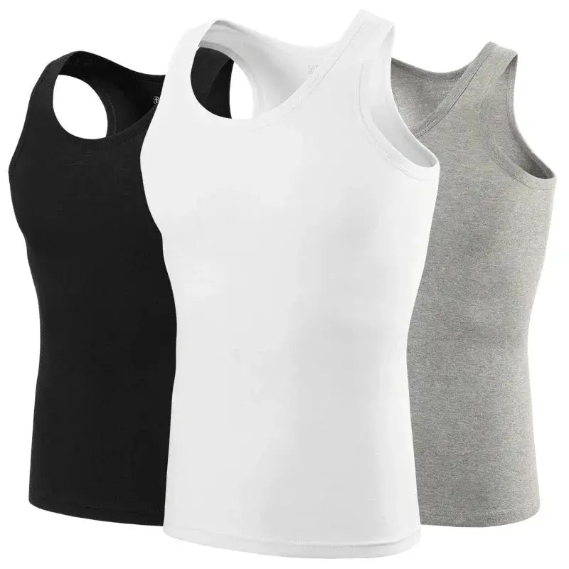 Men's Casual Cotton Tank Top Fitness Vest For Workout
