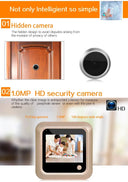 Discreet 2.4 Inch Hidden Peephole Viewer With 120 Degree Camera See Who Is There