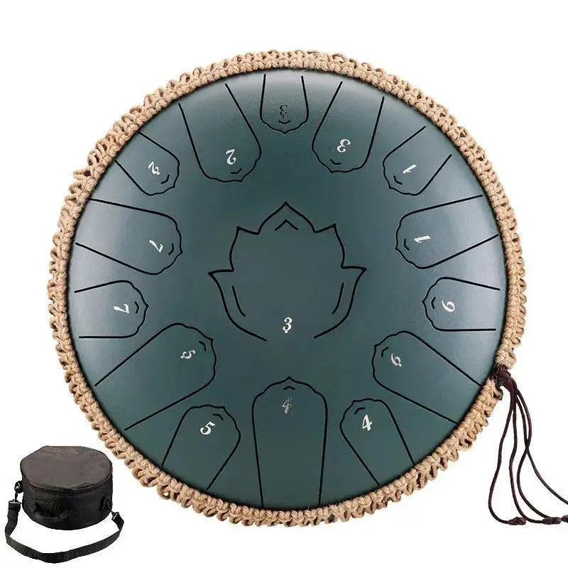 Hluru 13 Inch 15 Notes Steel Tongue Drum C Tone Musical