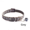 Cartoon Paw Print Pet Collar with Safety Bell Adjustable