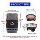 Portable Camping Cooking Set with Gas Burner Kit Combo
