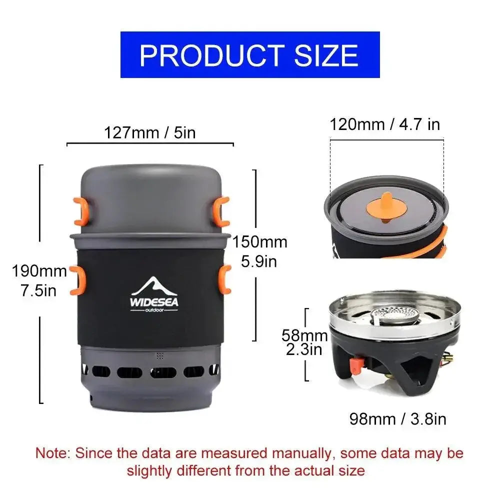 Portable Camping Cooking Set With Gas Burner Kit Combo - OurLum.com