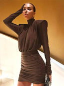 Polished Turtleneck Dress for Women