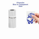57mm Mini Bluetooth Thermal Sticker Printer Inkless Color On Clear Paper Gifts