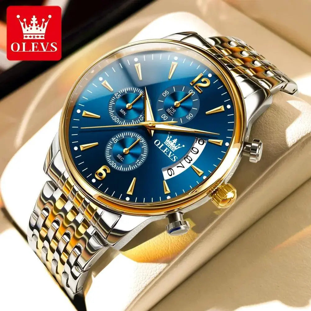 OLEVS Men's Pilot Watch Quartz Timepiece Water Resistant