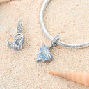 Sterling Silver Moon Mermaid Turtle