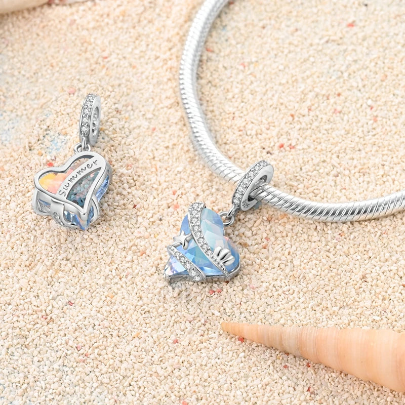 Sterling Silver Moon Mermaid Turtle