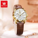 Olevs Womens Leather Casual Watch