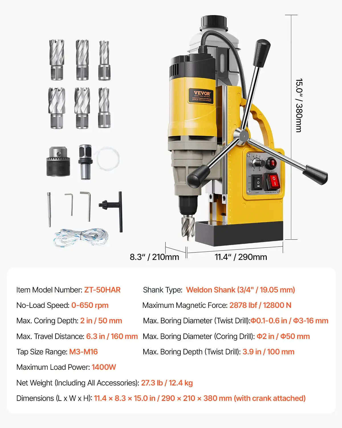 Heavy Duty Magnetic Drill Press — product view 9