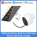 Solar Outdoor Security Camera Rechargeable Battery Alexa Supported