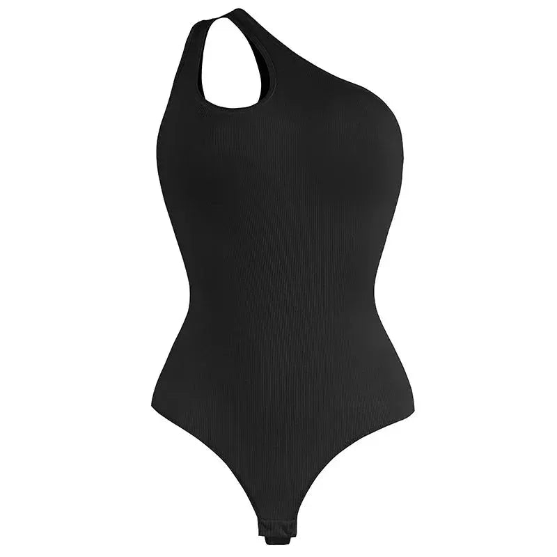 One Shoulder Shaping Bodysuit Tummy Control Lifter