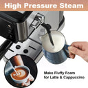 Espresso Machine With Dual Boiler, LCD Touch Control & Milk Frother